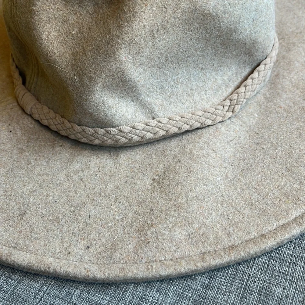Brown Cozy Wool Blend Wide Brim Hat by ASN